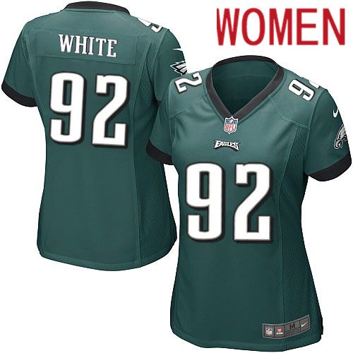 Women Philadelphia Eagles #92 Reggie White Nike Midnight Green Game NFL Jersey